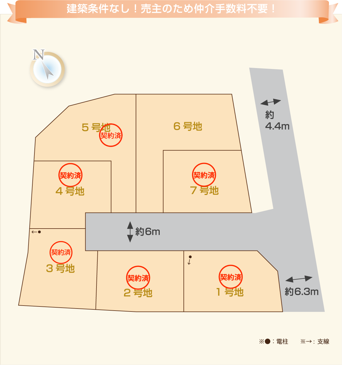 建築条件なし!アクセス良好です。売主につき、仲介手数料不要!
